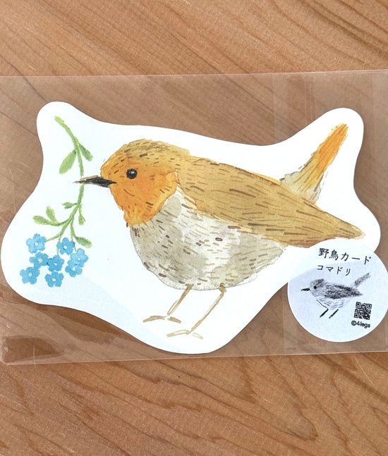 [4legs] Robin Die-Cut card