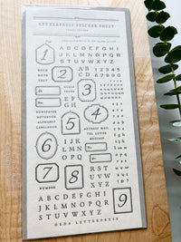 oeda letterpress: uncut numbers & alphabet