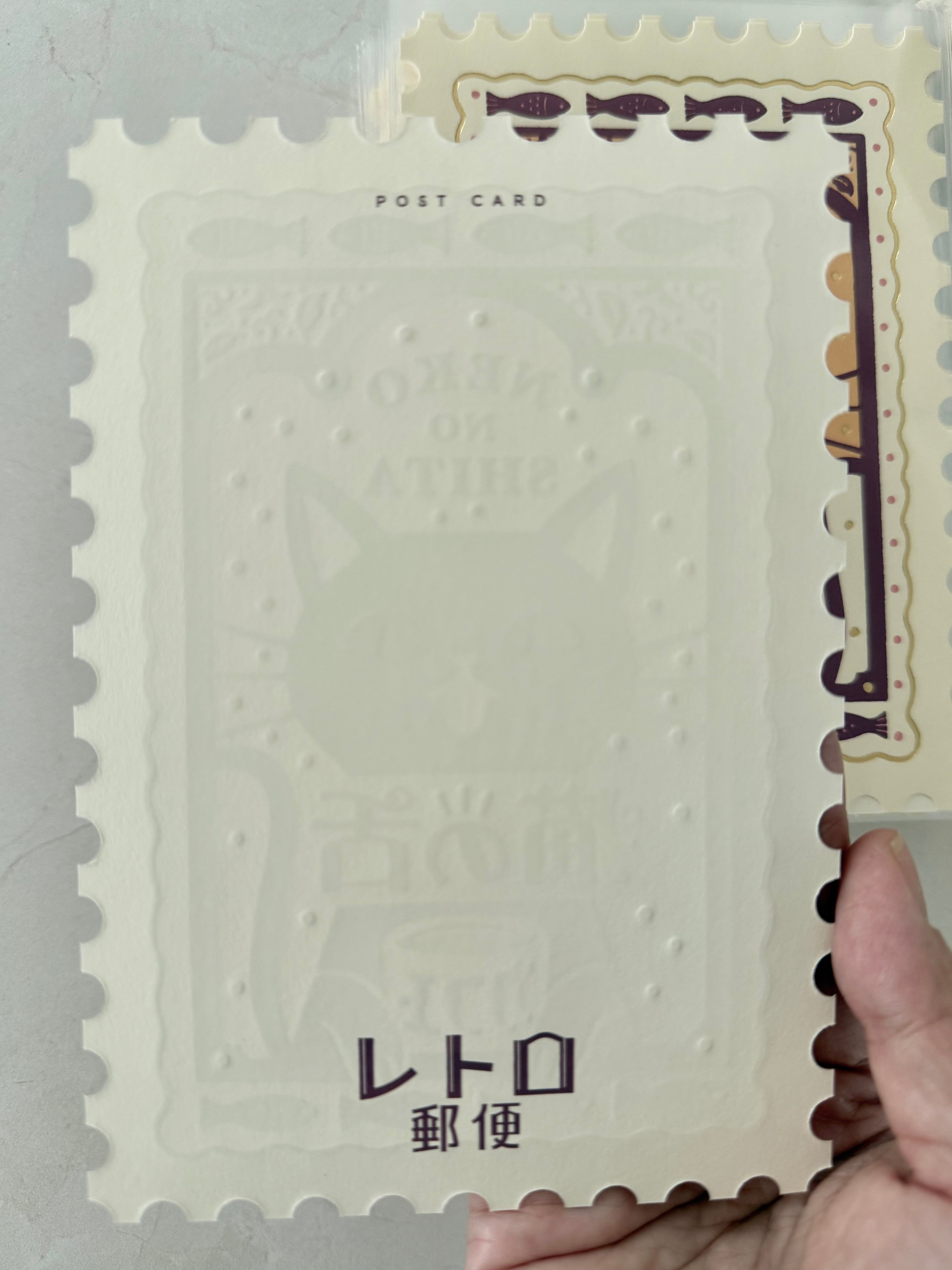 [ob1toy] Cat’s Tongue Cafe • ob1toy x ROKKAKU collaboration Foil Stamp collaboration {Postage Stamp Cut}