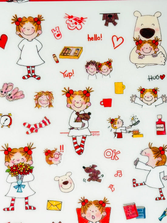 [coco and wondrous gang] A Day with Coco removable sticker sheet