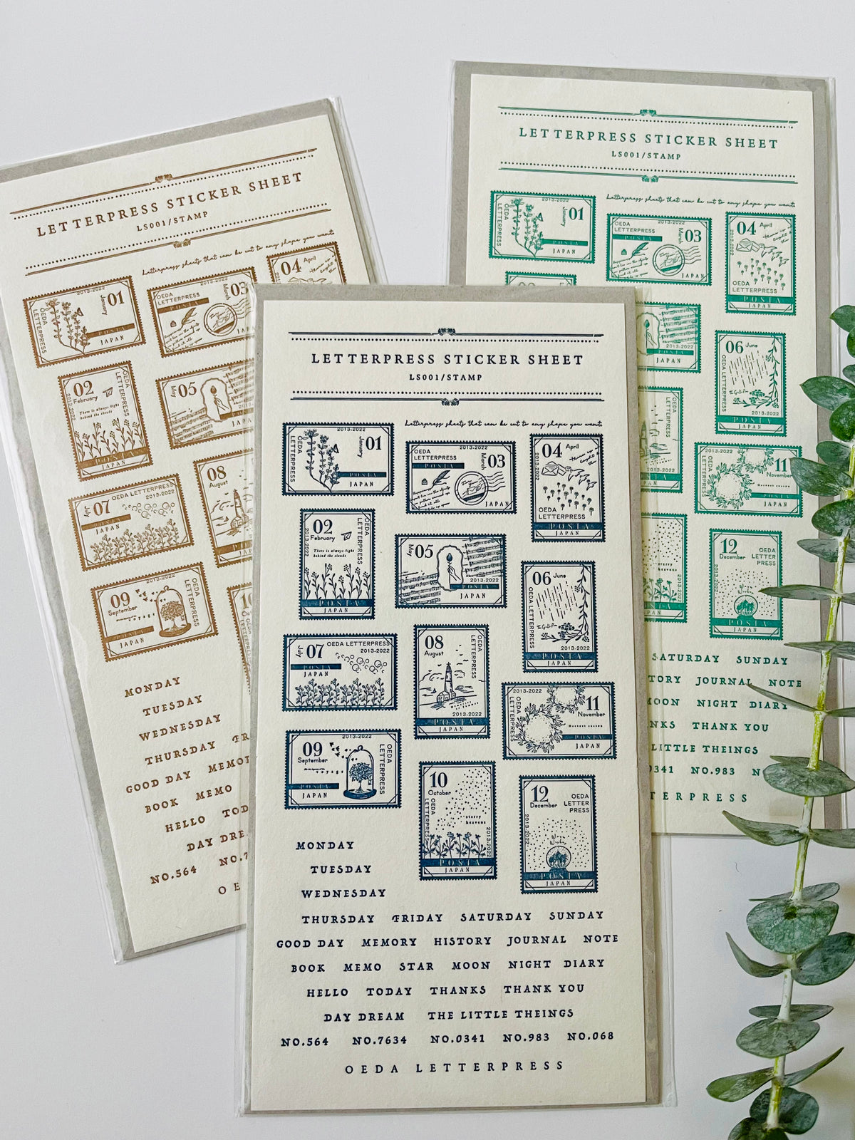 oeda letterpress: uncut stamp style (last stock)