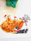 [Natsuka Murata] Shiba Christmas Day Drumstick 🍗 postcard