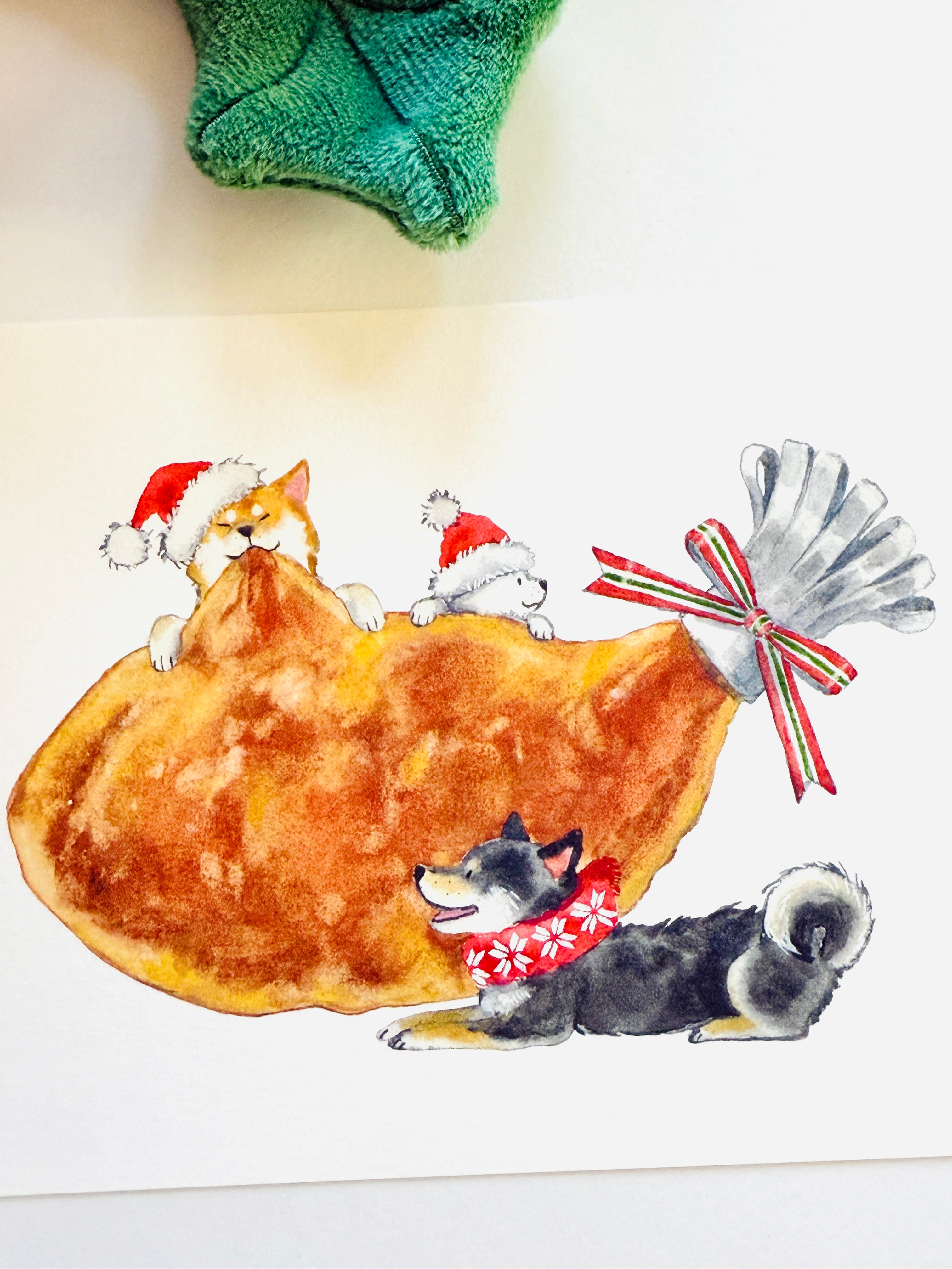 [Natsuka Murata] Shiba Christmas Day Drumstick 🍗 postcard