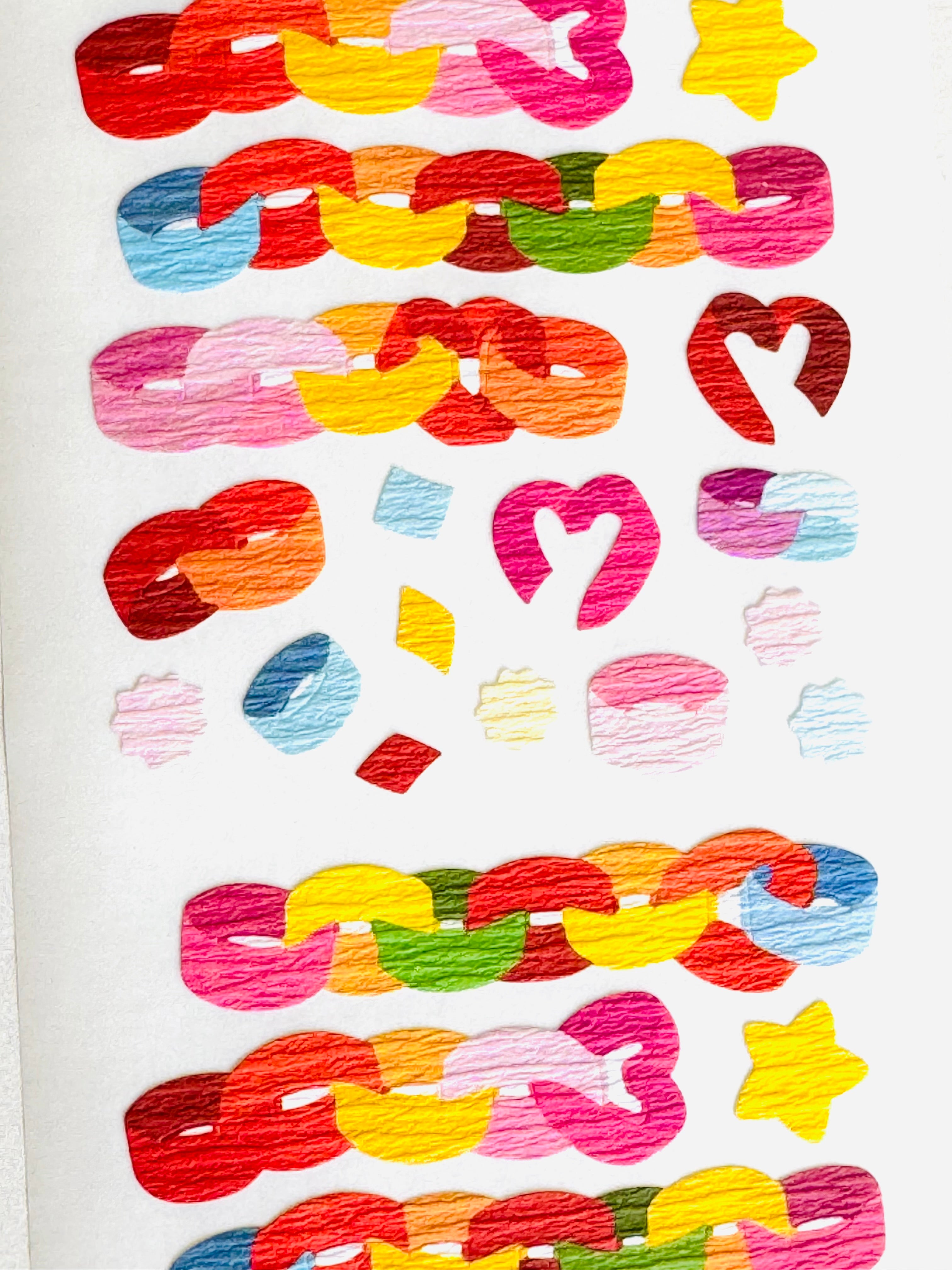 [SUNSAM x PAGE UP] Paper Chain Confetti sticker sheet