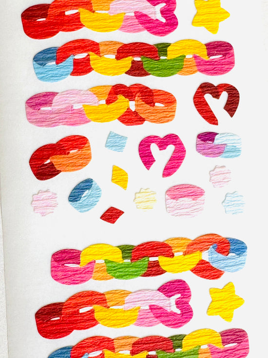 [SUNSAM x PAGE UP] Paper Chain Confetti sticker sheet