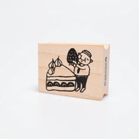 [RiraRira Hanko] Uncle Iwai Strawberry Cake rubber stamp