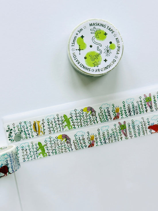 [SEAL-DO] Shinzi Katoh x Kira Pika series · Animals washi tape