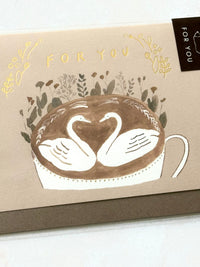 [Shoichiro Tobimatsu] Swan Latte greeting card
