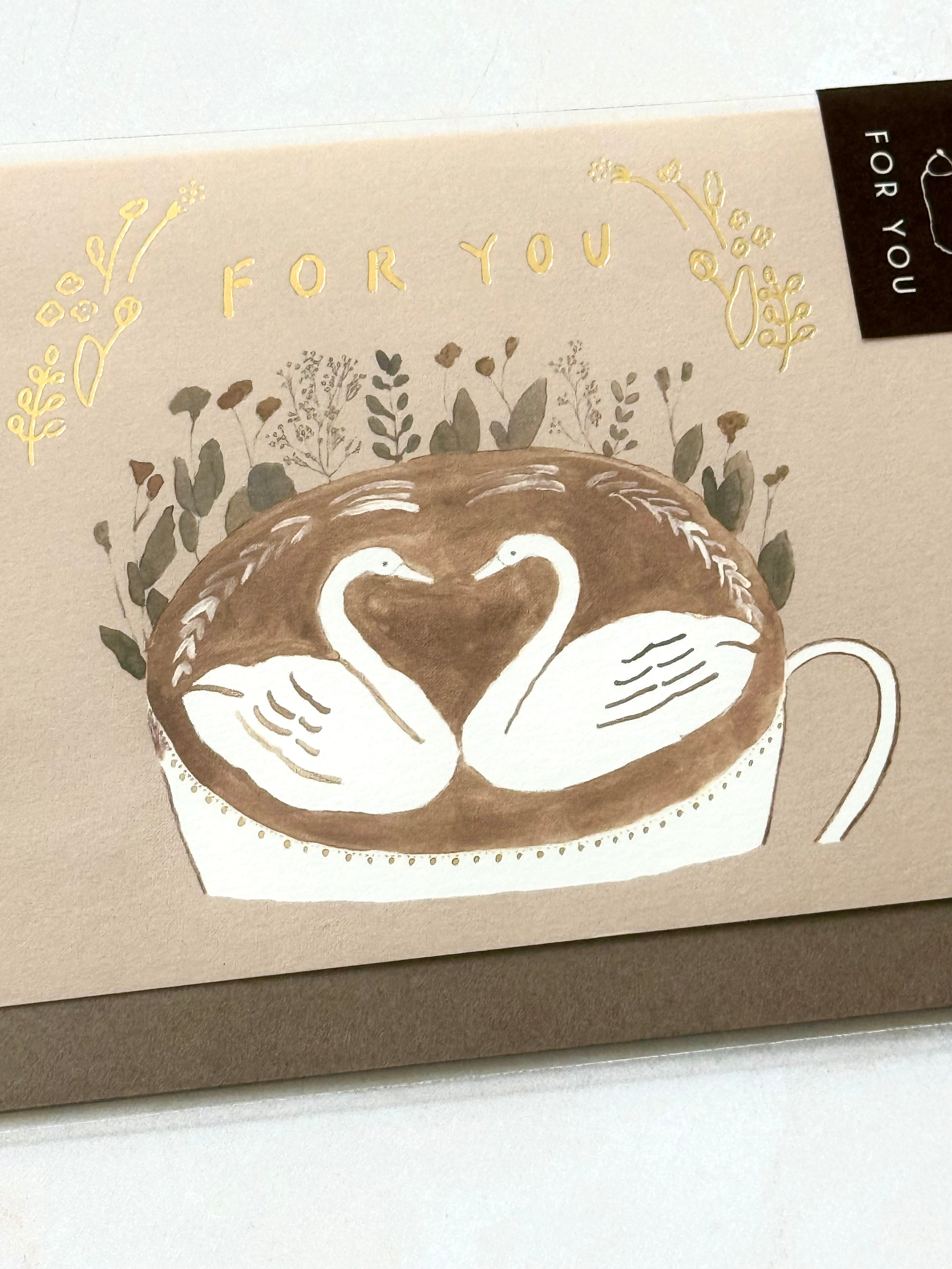 [Shoichiro Tobimatsu] Swan Latte greeting card