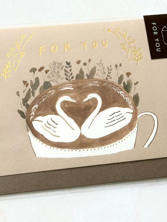 [Shoichiro Tobimatsu] Swan Latte greeting card