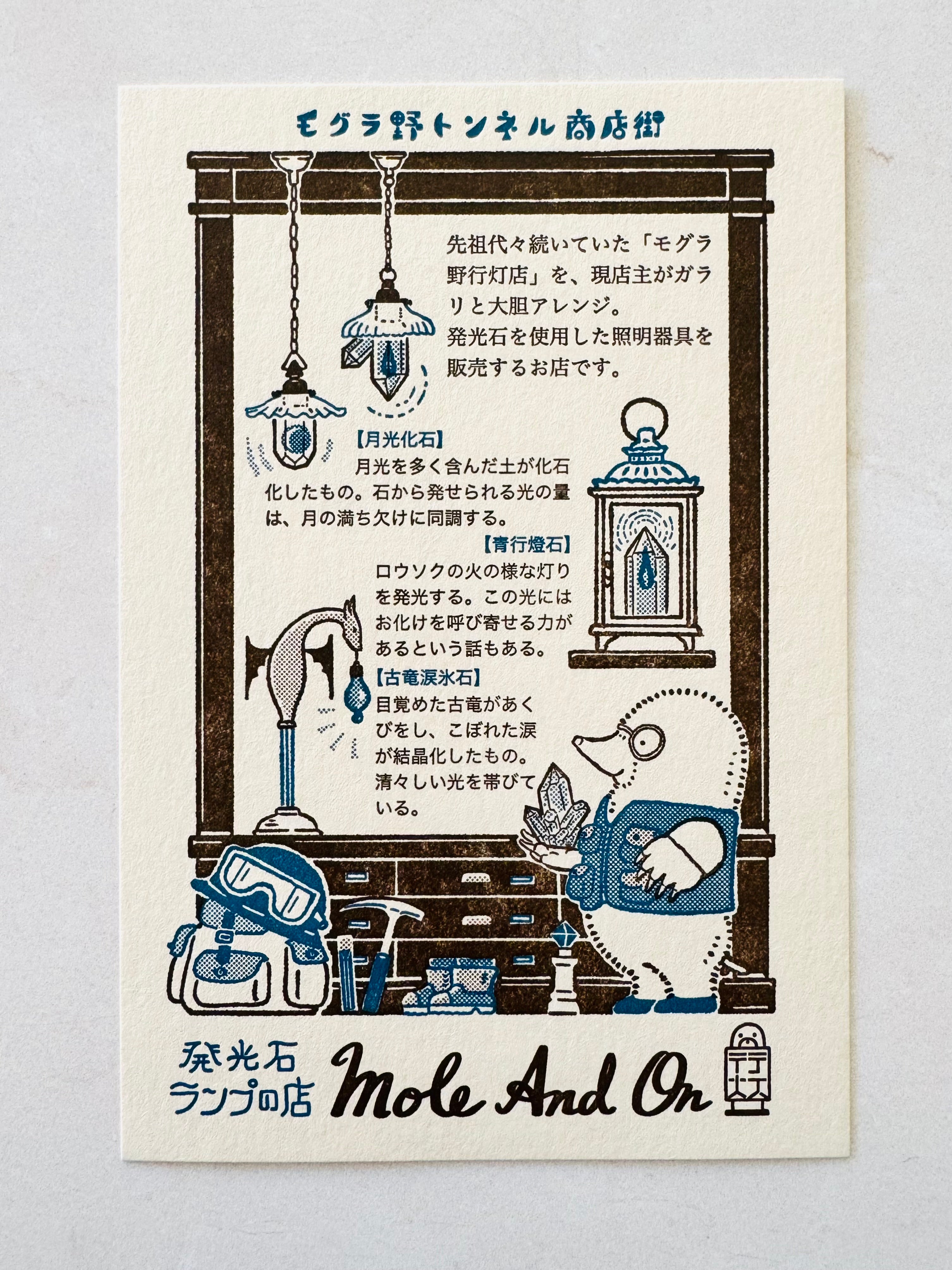 [Kyupodo] Mogura Mole’s Lamp Shop postcard