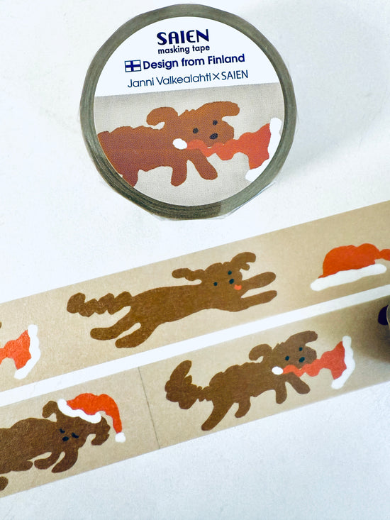 [SAIEN] Janni Valkealahti x Santa Dog washi tape
