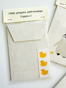 [trois M] 🐧 Penguin Pochi Mini Envelope (set of 3)