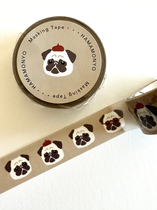 [Hamamonyo] Pug washi tape