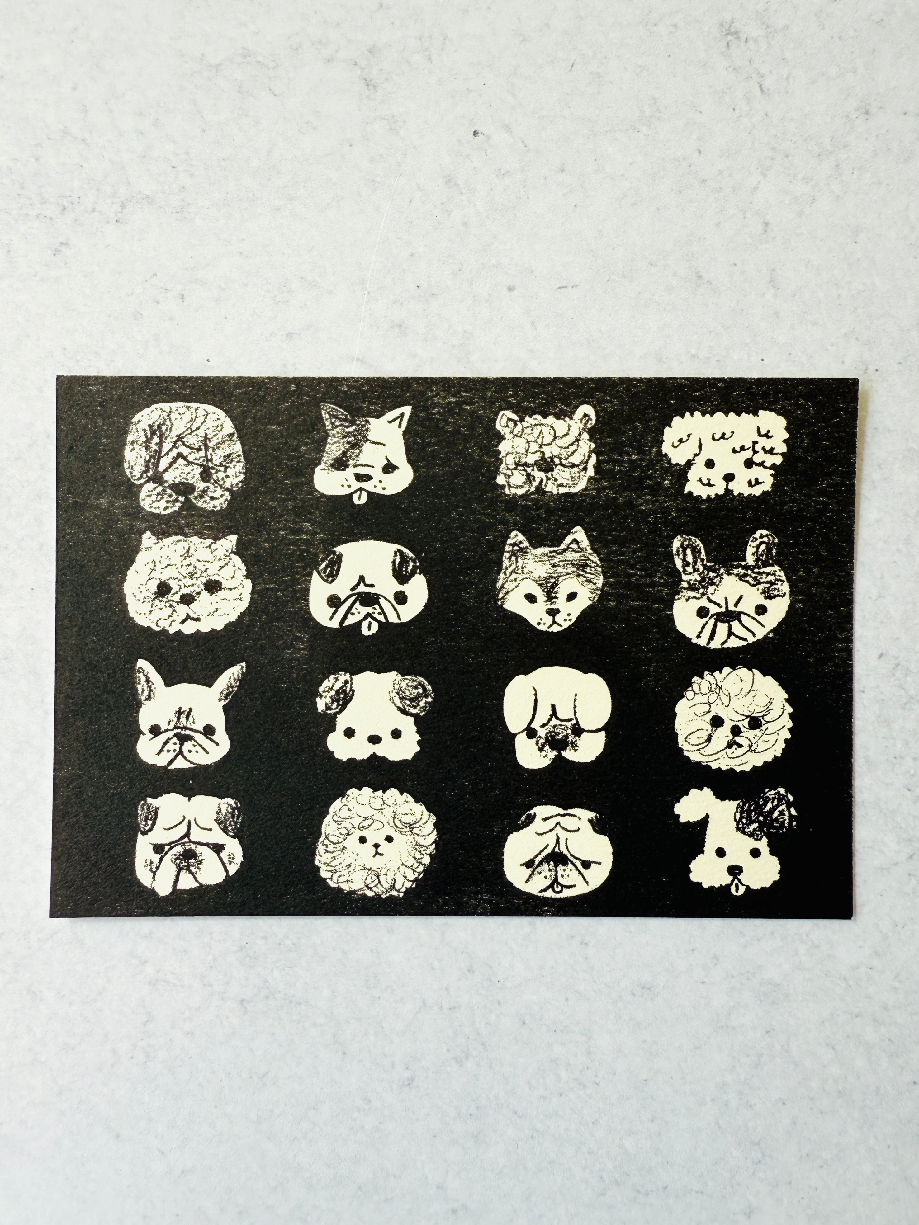 [Tsubame Books] Doggie Faces postcard