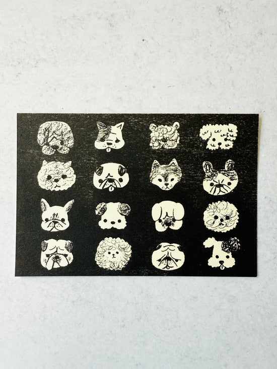 [Tsubame Books] Doggie Faces postcard