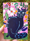 [Yuh Takahashi] Cat in the Flowers postcard