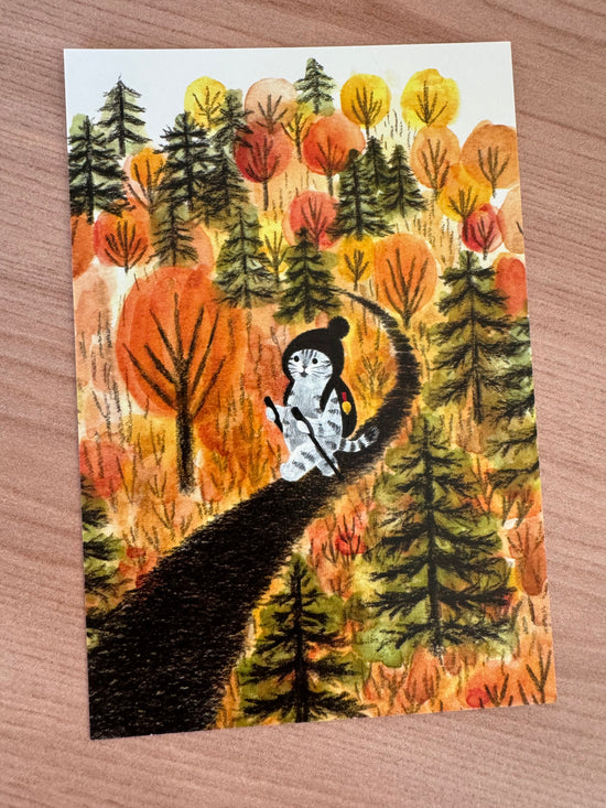 [4legs] Cat Seasons postcard