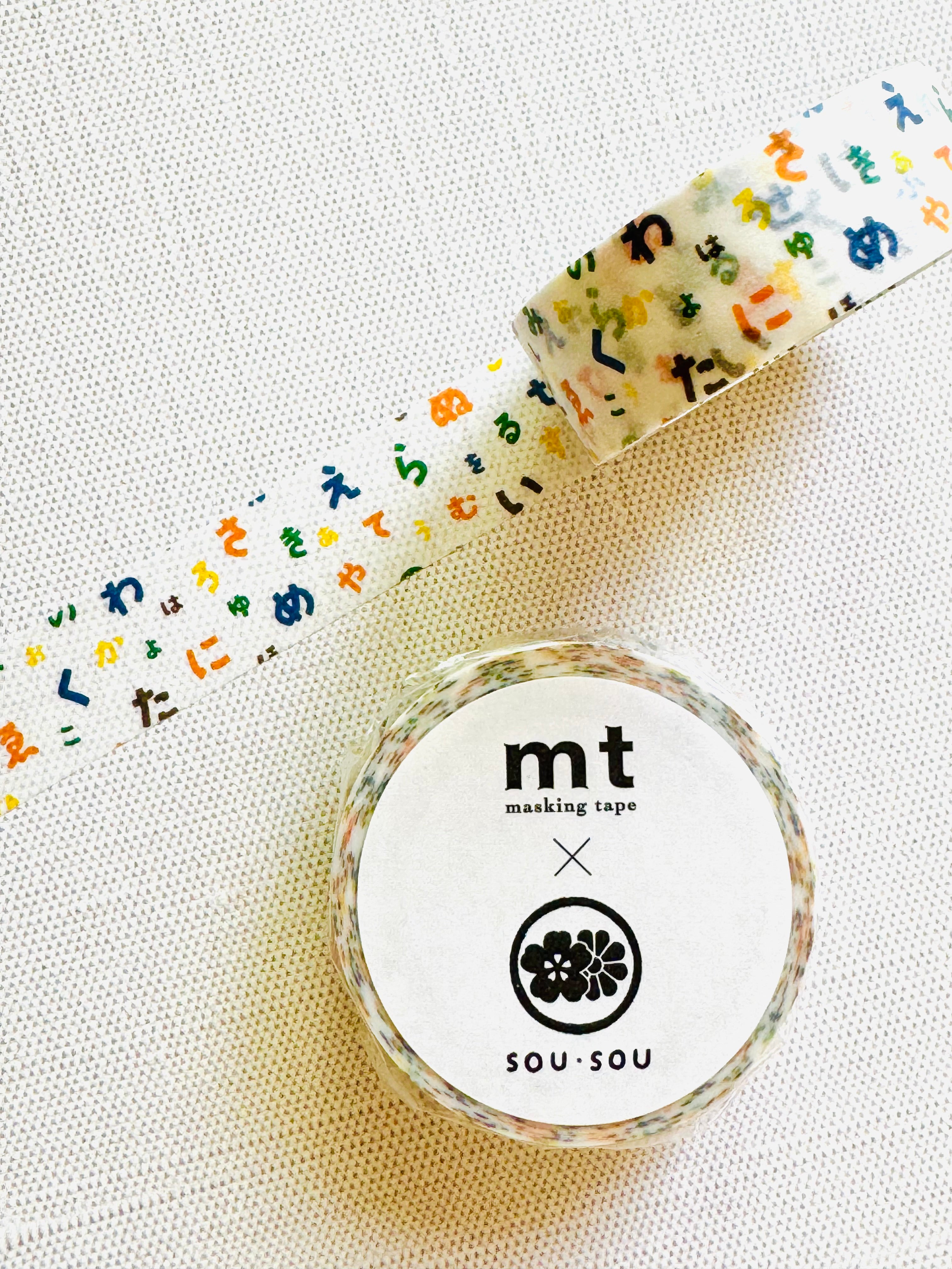 [mt] SOU•SOU x Hiragana Japanese Alphabet washi tape
