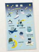 [SEAL-DO] Shinzi Katoh x Kira Kira Hologram Layer sticker sheet: Space Cat