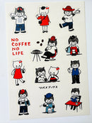 [Tsubame Books] No Coffee No Life sticker sheet