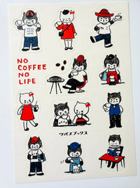 [Tsubame Books] No Coffee No Life sticker sheet