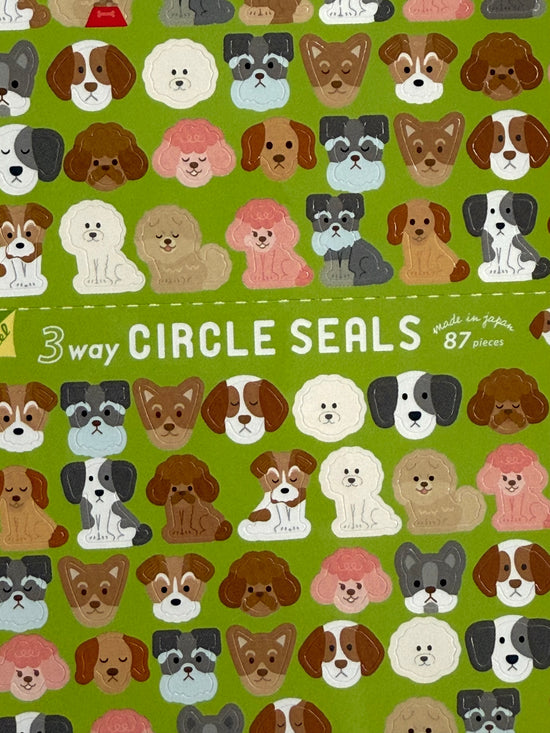 [Ryu-Ryu] Doggie 💛 Circle Seals sticker sheet