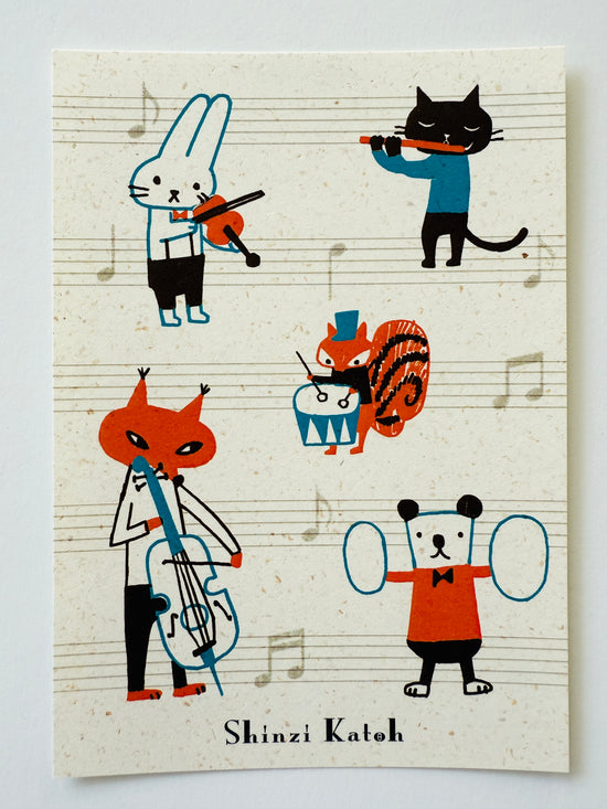 [SEAL-DO] Shinzi Katoh x Animal Musical postcard