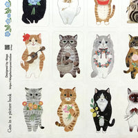 [4legs] Cats in Picture Book sticker sheet
