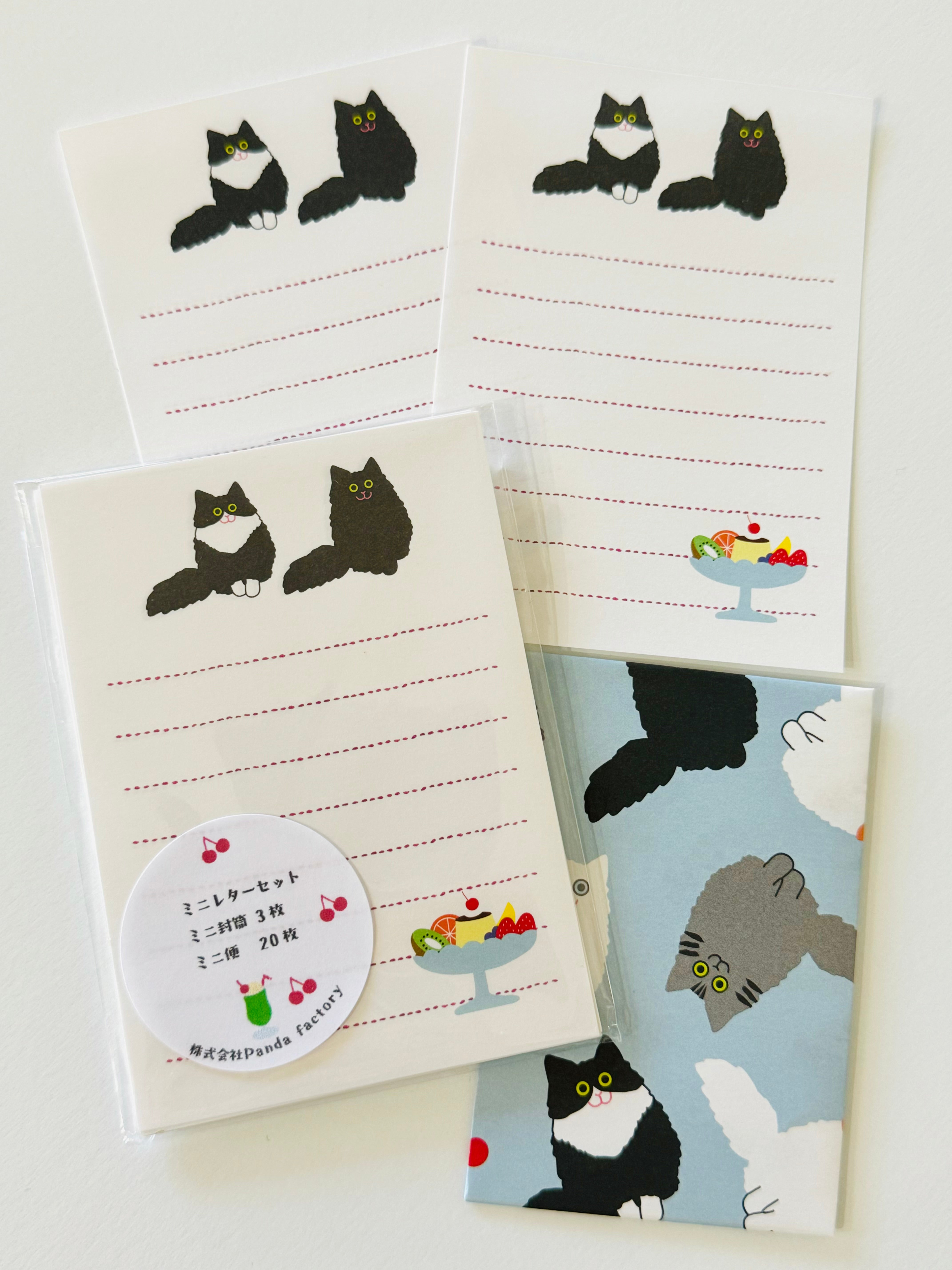 [Panda factory] Cat & Purin mini letter set