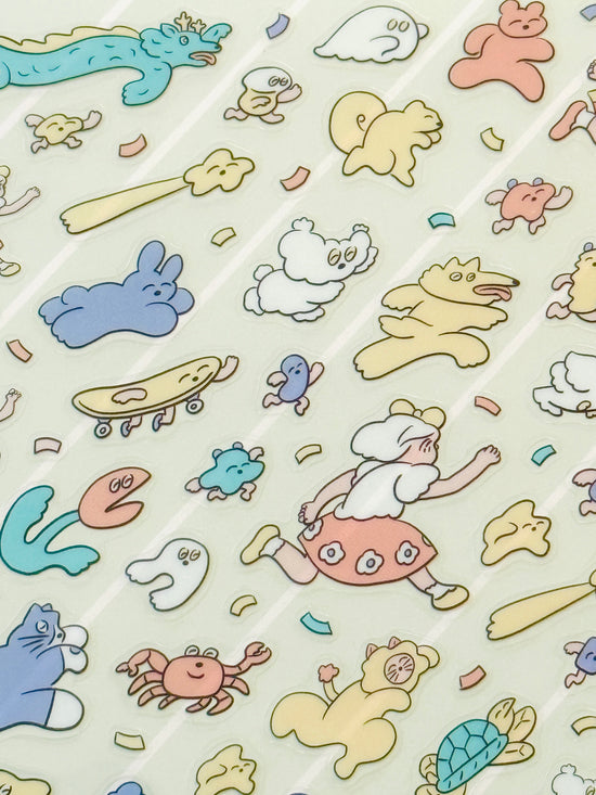 [Heisuke Kitazawa] cozyca x Run, Run Everyone sticker sheet