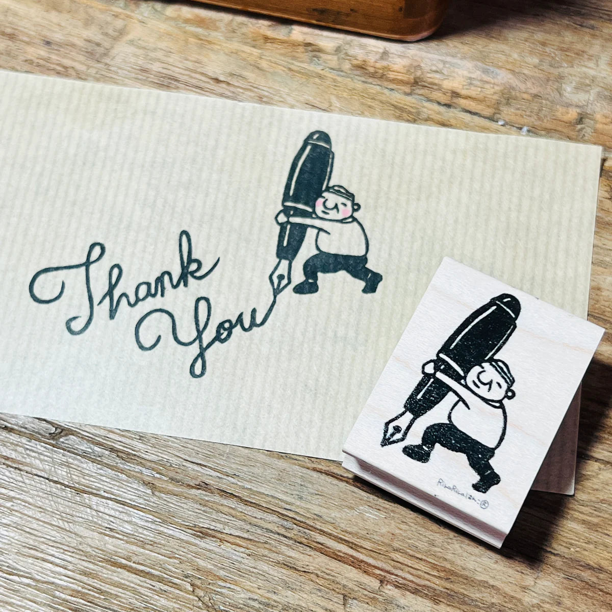 [RiraRira Hanko] Uncle Iwai Fountain Pen rubber stamp