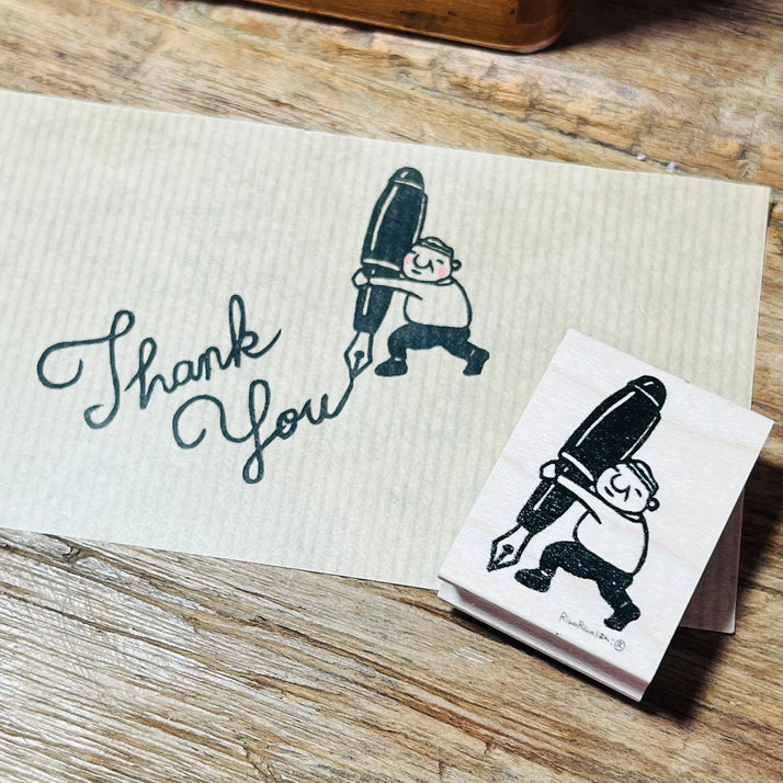 [RiraRira Hanko] Uncle Iwai Fountain Pen rubber stamp