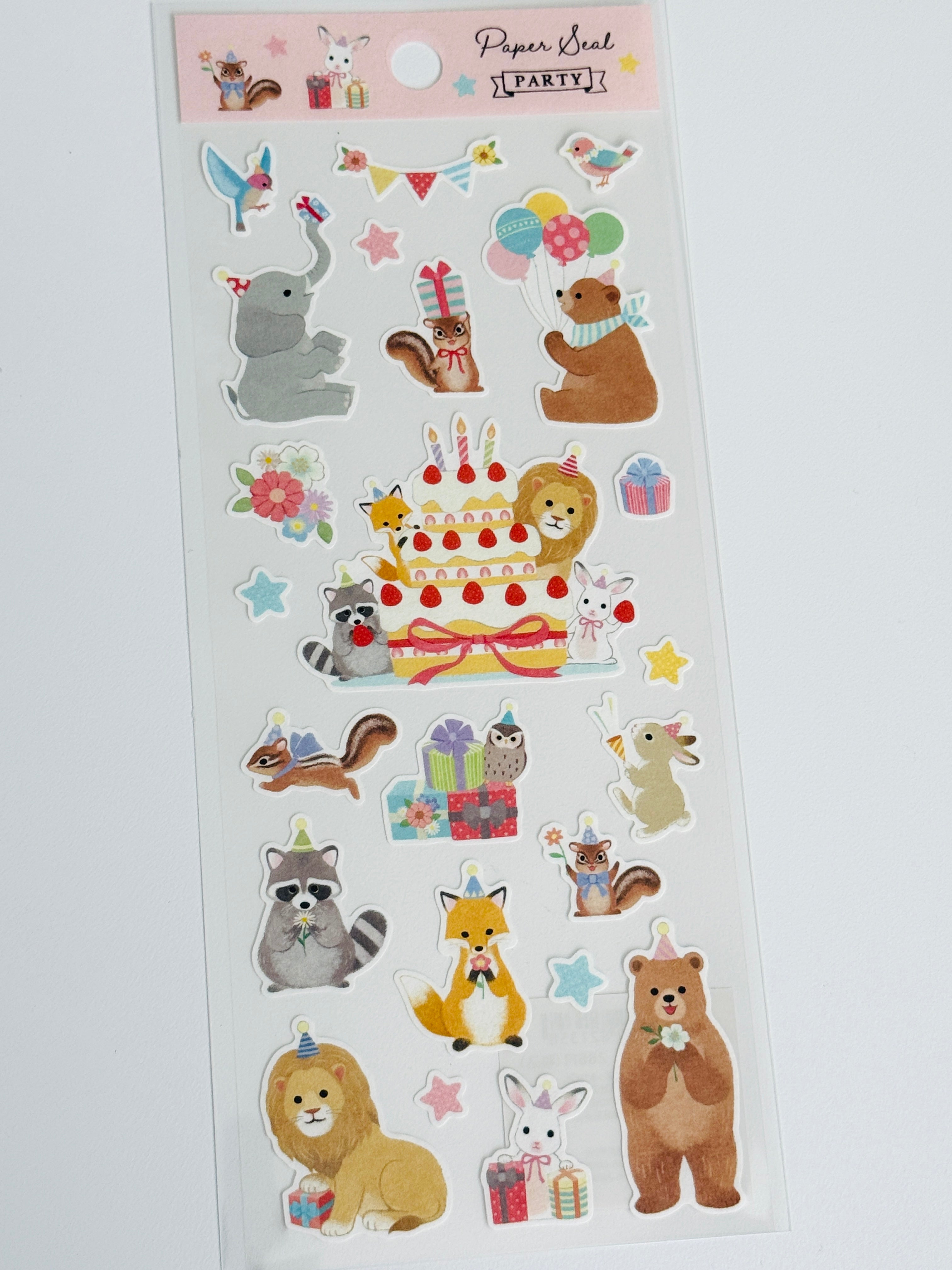 [Active] Forest Animal Birthday Party sticker sheet