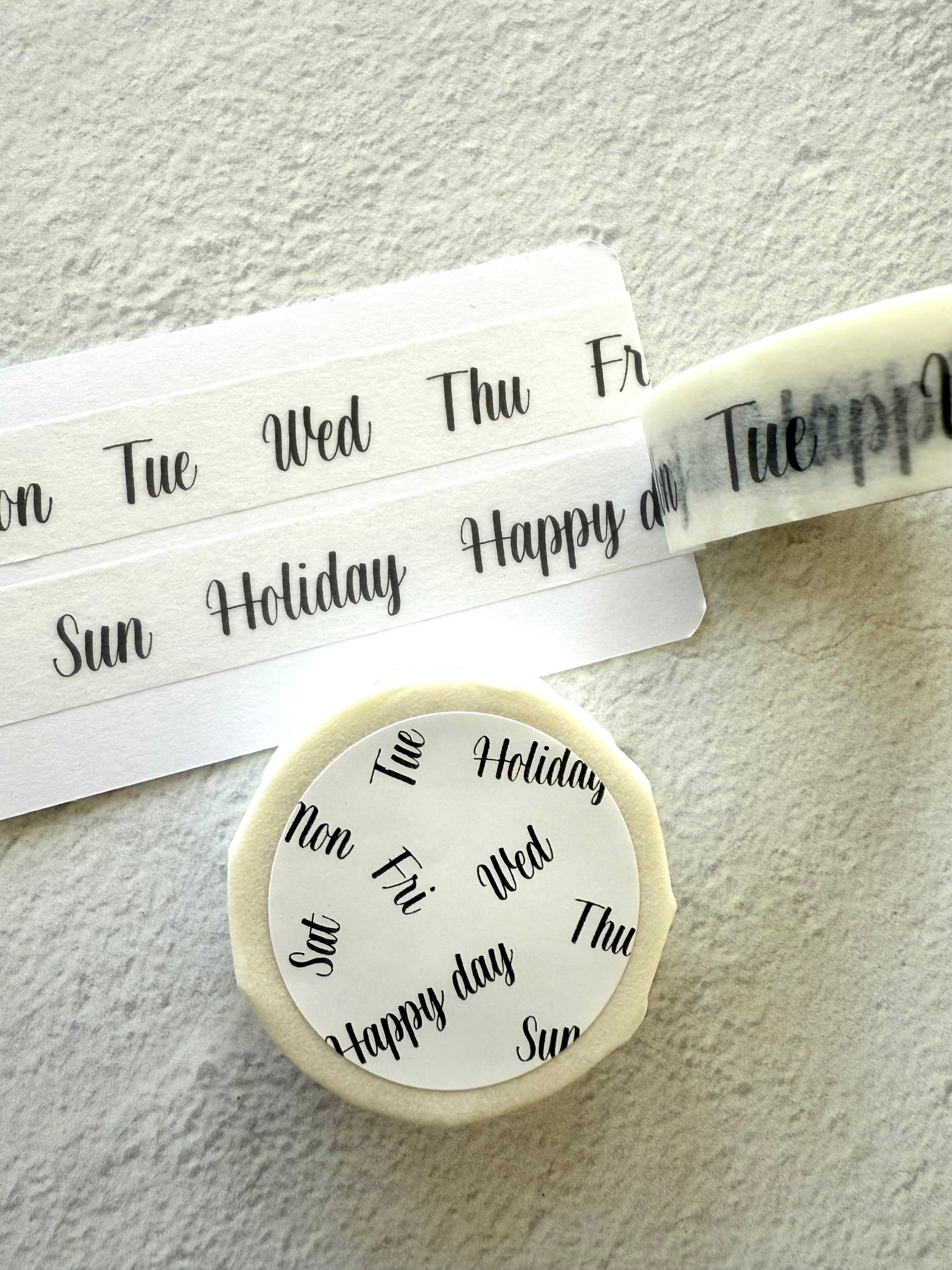 [Bechori] Days of the Week washi tape