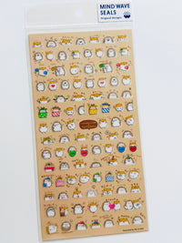 [MIND WAVE] Cheerful Hamster & Perky Hedgehog sticker sheet