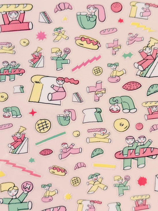 [Tadashi Nishiwaki] cozyca x Bread and Happiness sticker sheet