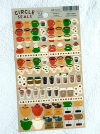 [Ryu-Ryu] Coffee Circle Seals sticker sheet