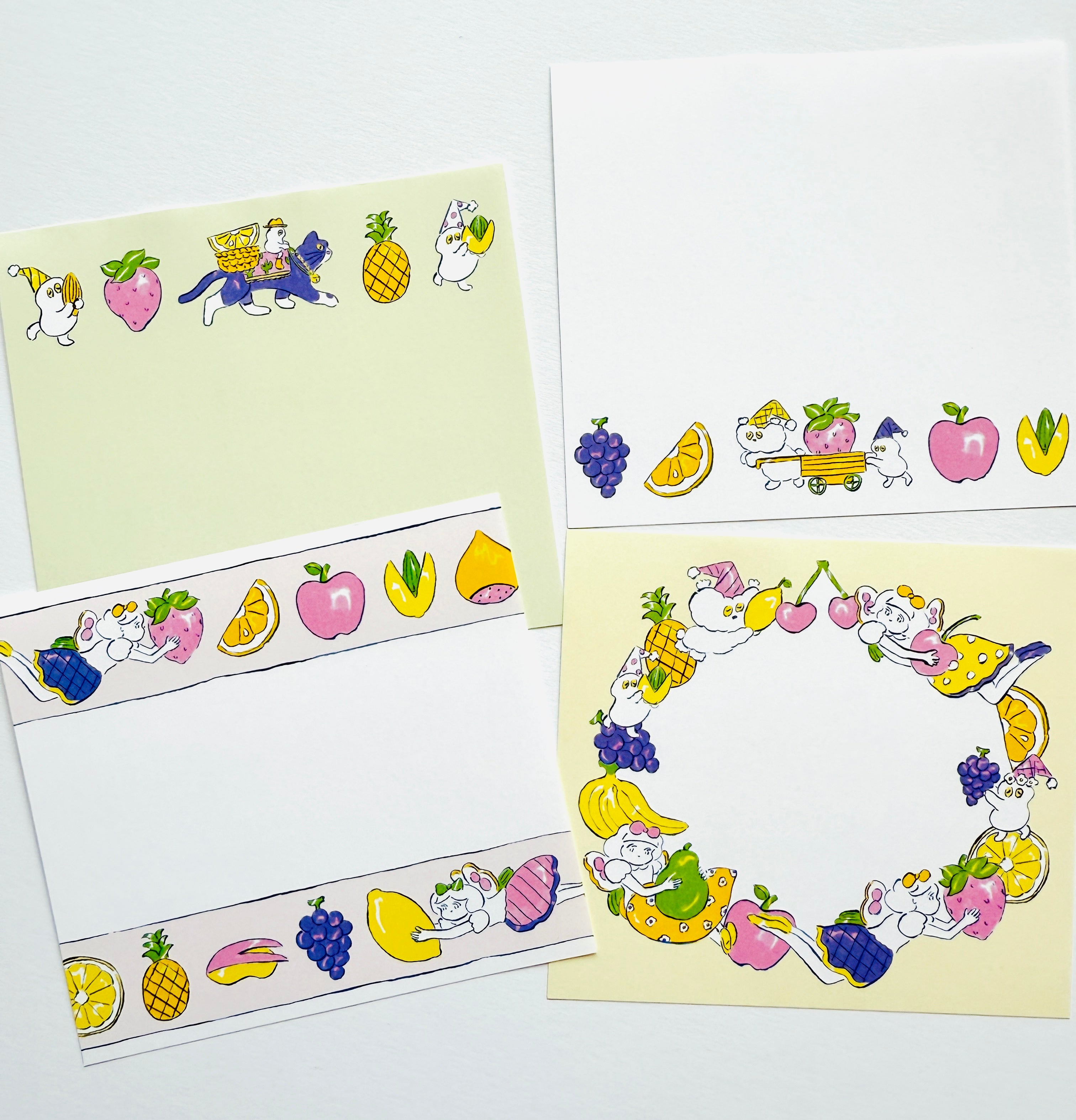 [cozyca] Everyone Carrying Fruits memo block x Heisuke Kitazawa