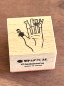 [Nobarasha] Finger Puppet Hanko rubber stamp