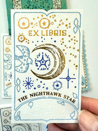 [SEAL-DO] Shinzi Katoh x Kenji Miyazawa "The Nighthawk Star" Ex Libris Booklet · Letterpress Stickers (Copy)
