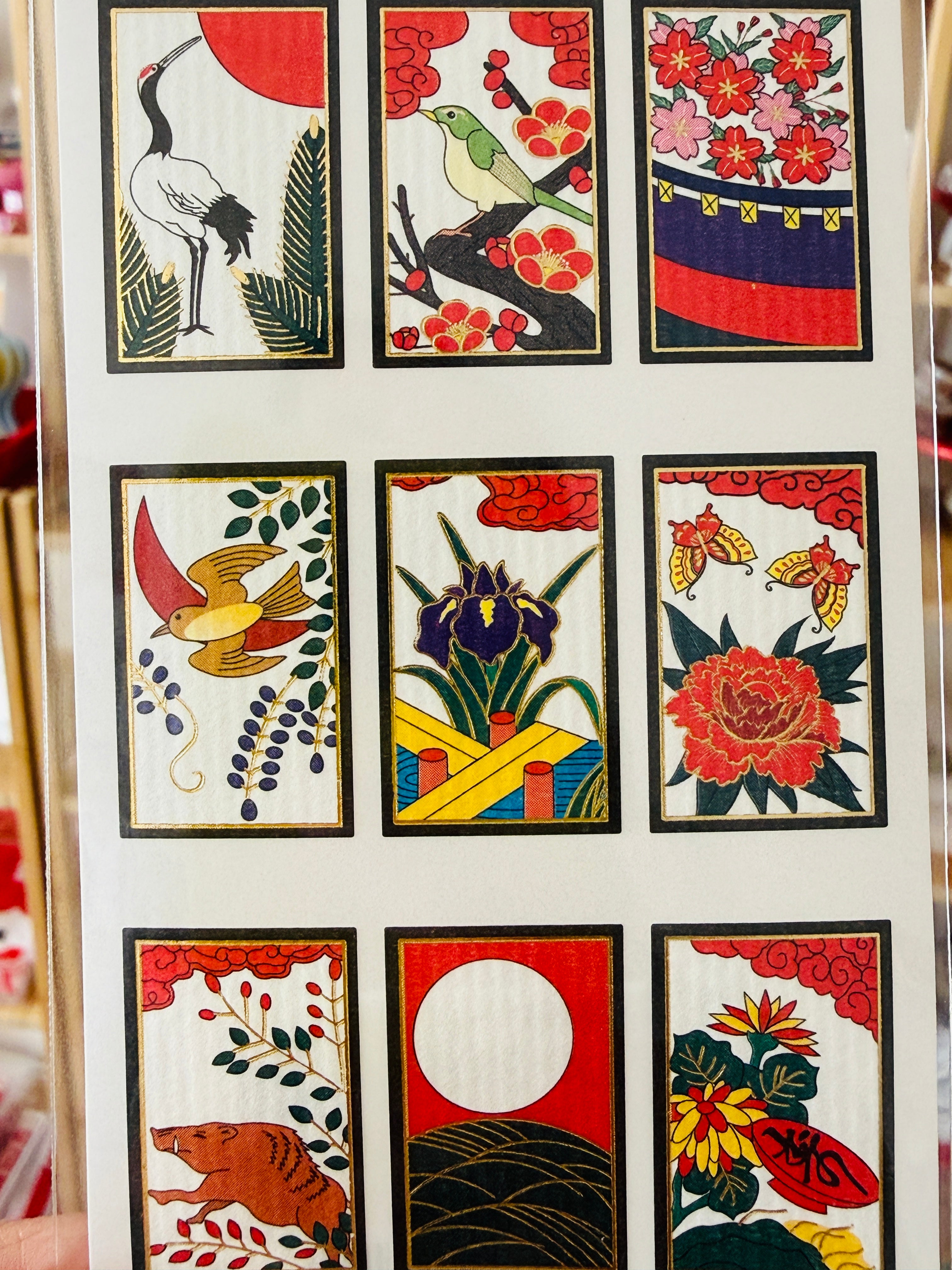 Hanafuda sticker sheet