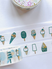 [SEAL-DO] Shinzi Katoh x HOSHI AKARI · Ice Cream washi tape