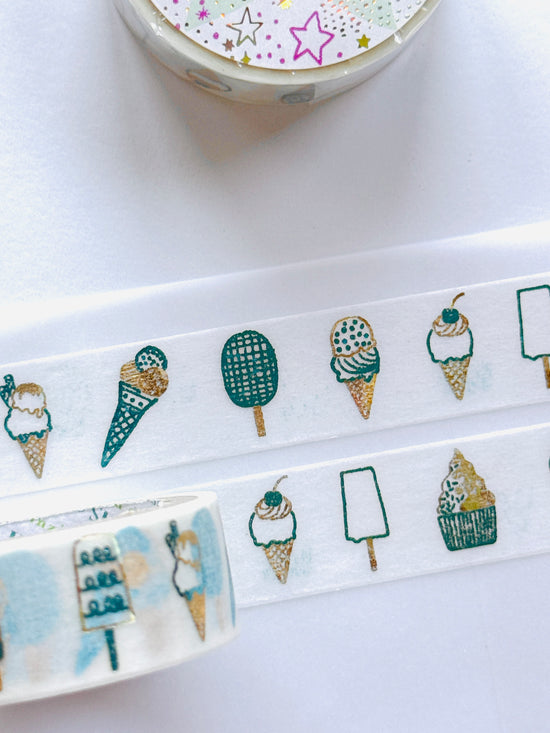 [SEAL-DO] Shinzi Katoh x HOSHI AKARI · Ice Cream washi tape