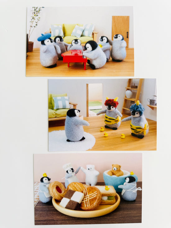 [trois M] 🐧 Penguin Postcard Set of 12 (Style A) - ($15 savings)