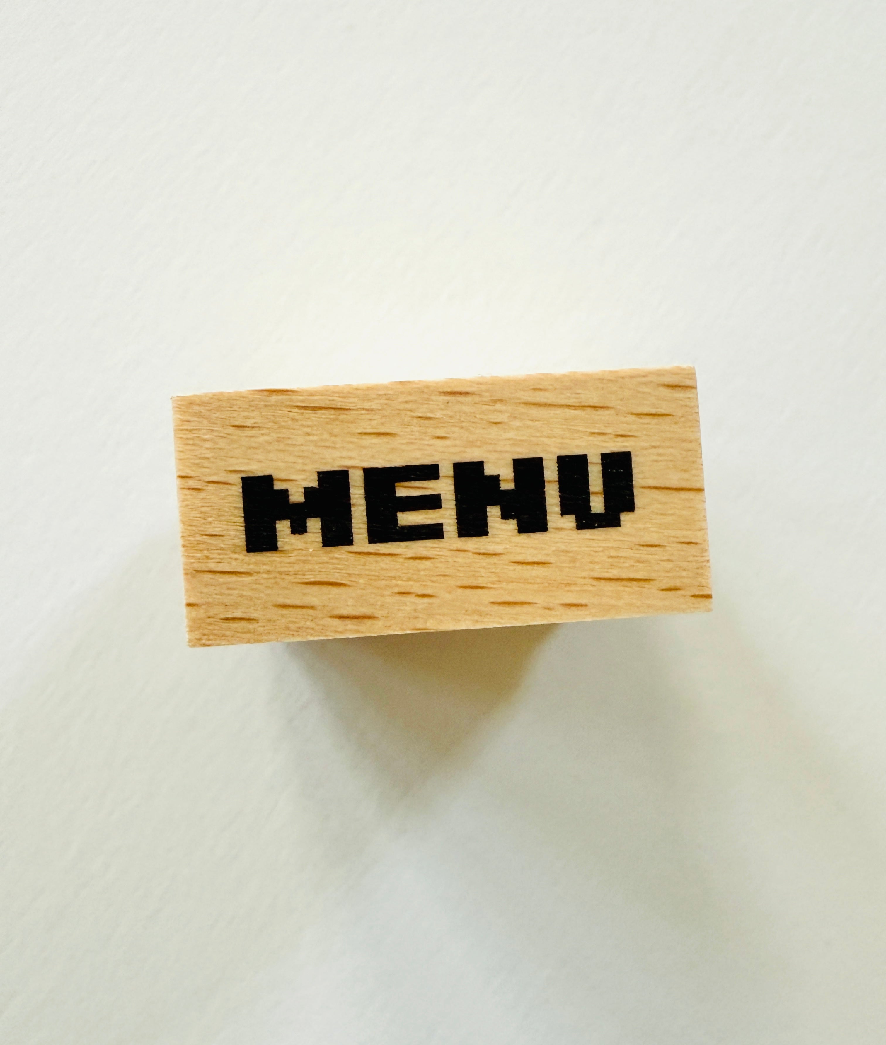 [forme] “MENU” pixel rubber stamp