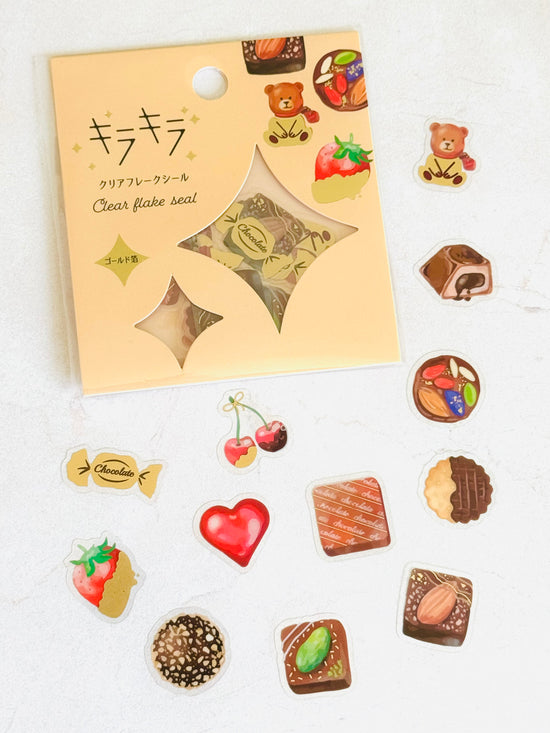 [World Craft] Chocolate Kira Kira flake stickers (last chance • no restock)
