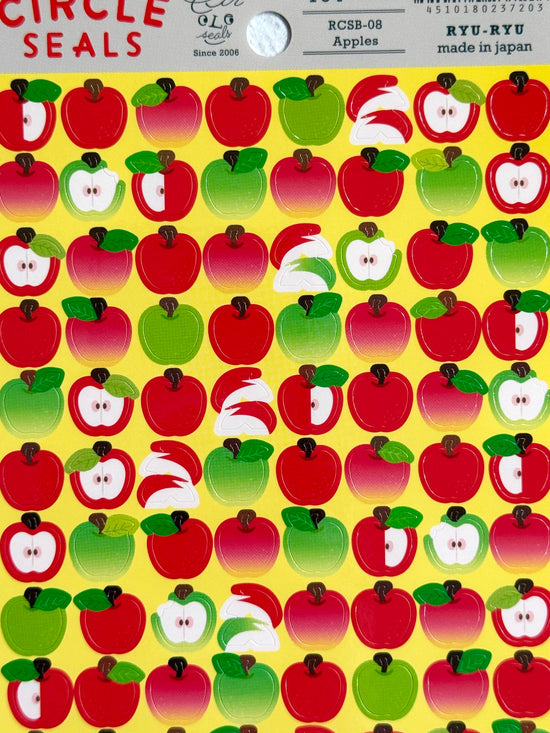 [Ryu-Ryu] Apples Circle Seals sticker sheet