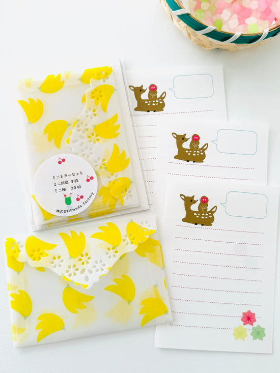 [Panda factory] Fawn & Monkey mini letter set