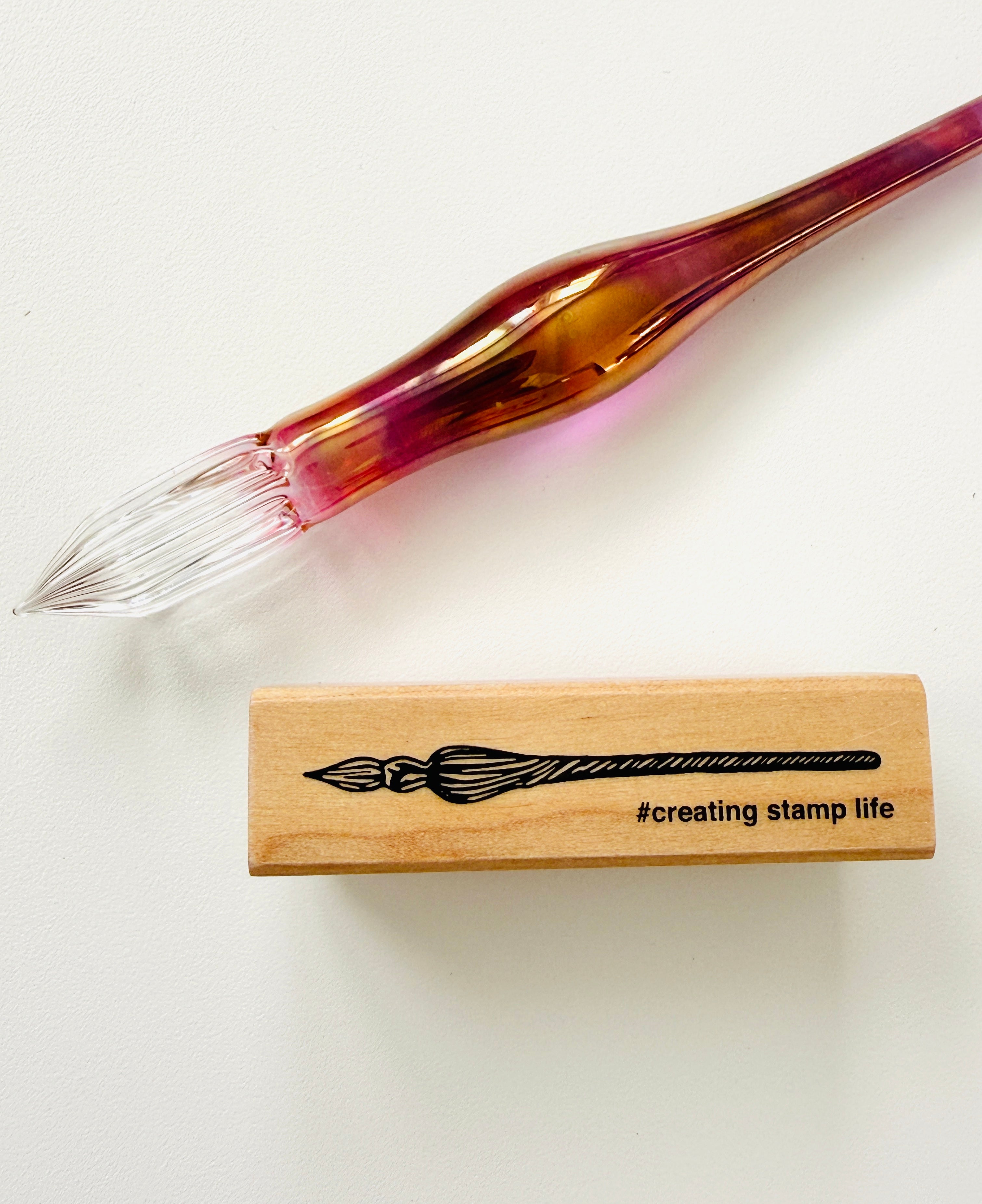 [I Love Stamp] Glass Fountain Pen rubber stamp